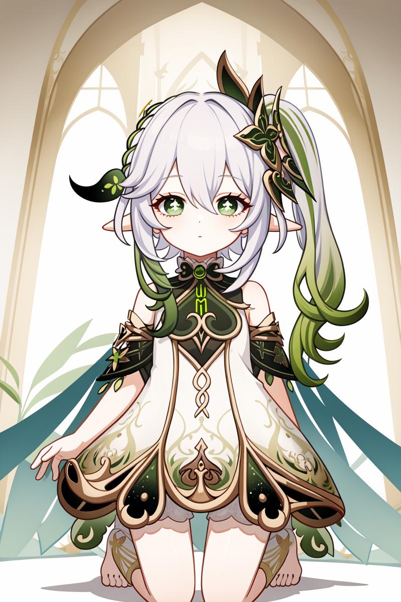 27697-2476125541-_lora_纳西妲2-000009_1_,a girl named nahida,nahida,pointy ears,bangs,1girl,white hair,hair ornament,gradient hair,symbol-shaped pup.png